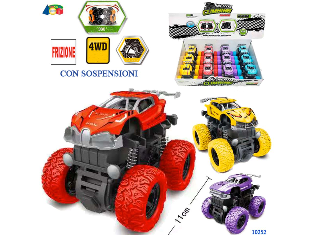 Jeep monster sport 4 wd con sospensioni e frizione