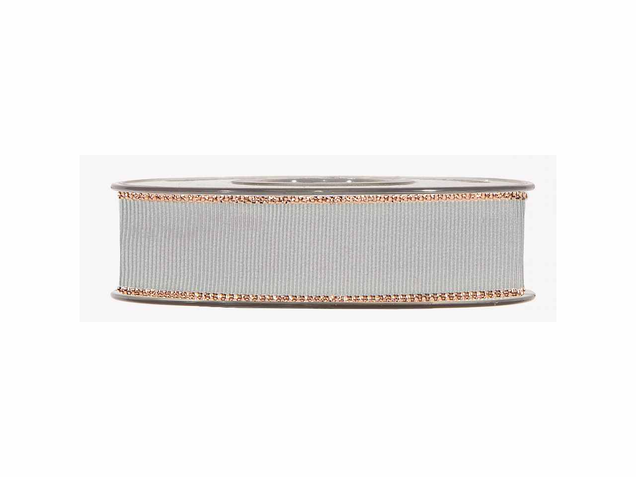 Nastro oro line gros grain mm25x20mt grigio