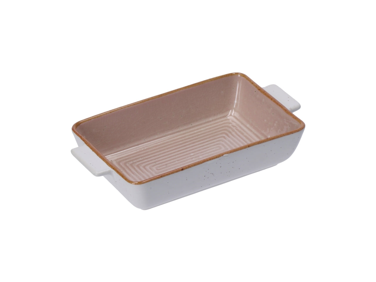 Teglia in ceramica rettangolare con lavorazione a rilievo - 3 colori disponibili - 18,5x10xh.4cm - Star