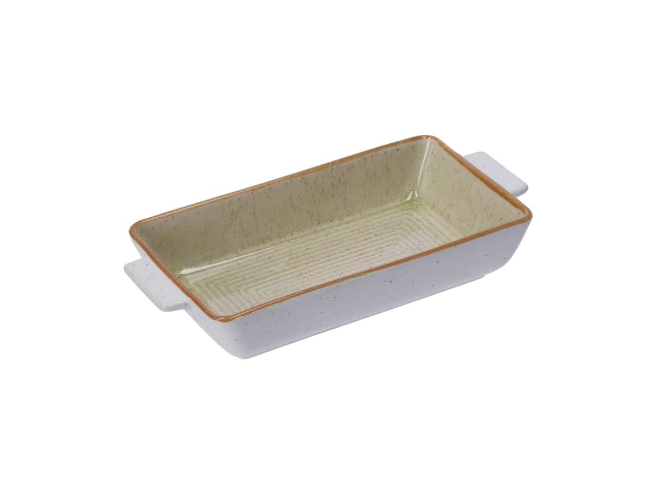 Teglia in ceramica rettangolare con lavorazione a rilievo - 3 colori disponibili - 23,5x11xh.4cm - Star