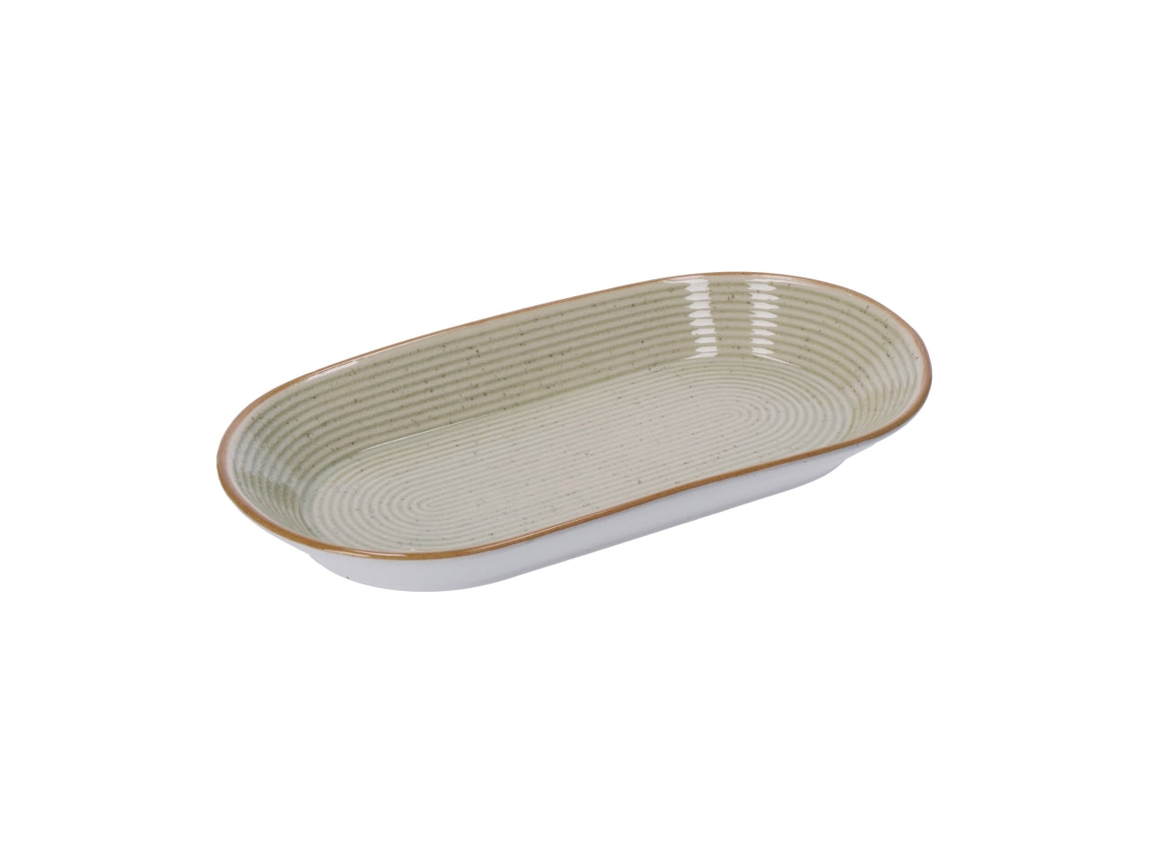 Vassoio ovale in ceramica toni pastello lavorazione a rilievo, stile scandinavo, linea AD Trend, 3 colori disponibili - 30x16 - Star
