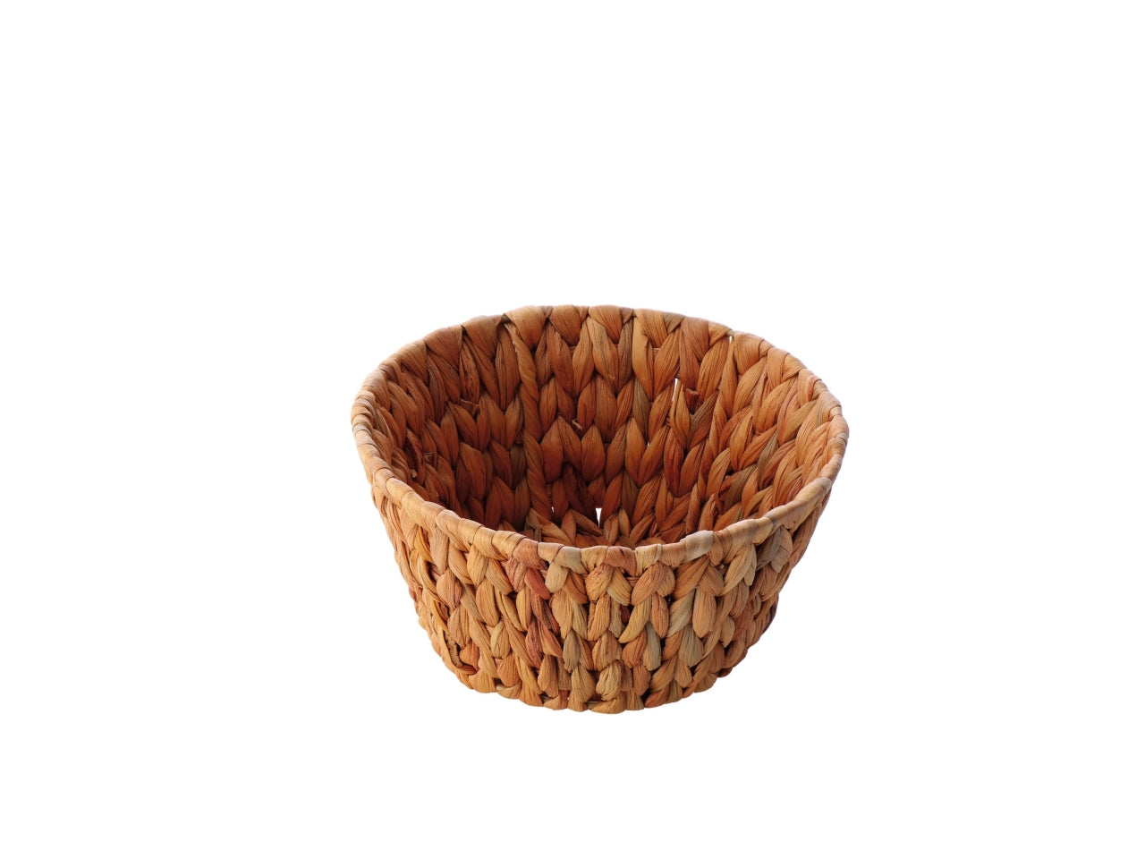 Cesto portaoggetti in rattan intrecciato, tondo, stile jungle, naturale - 21xh.11 cm - Star