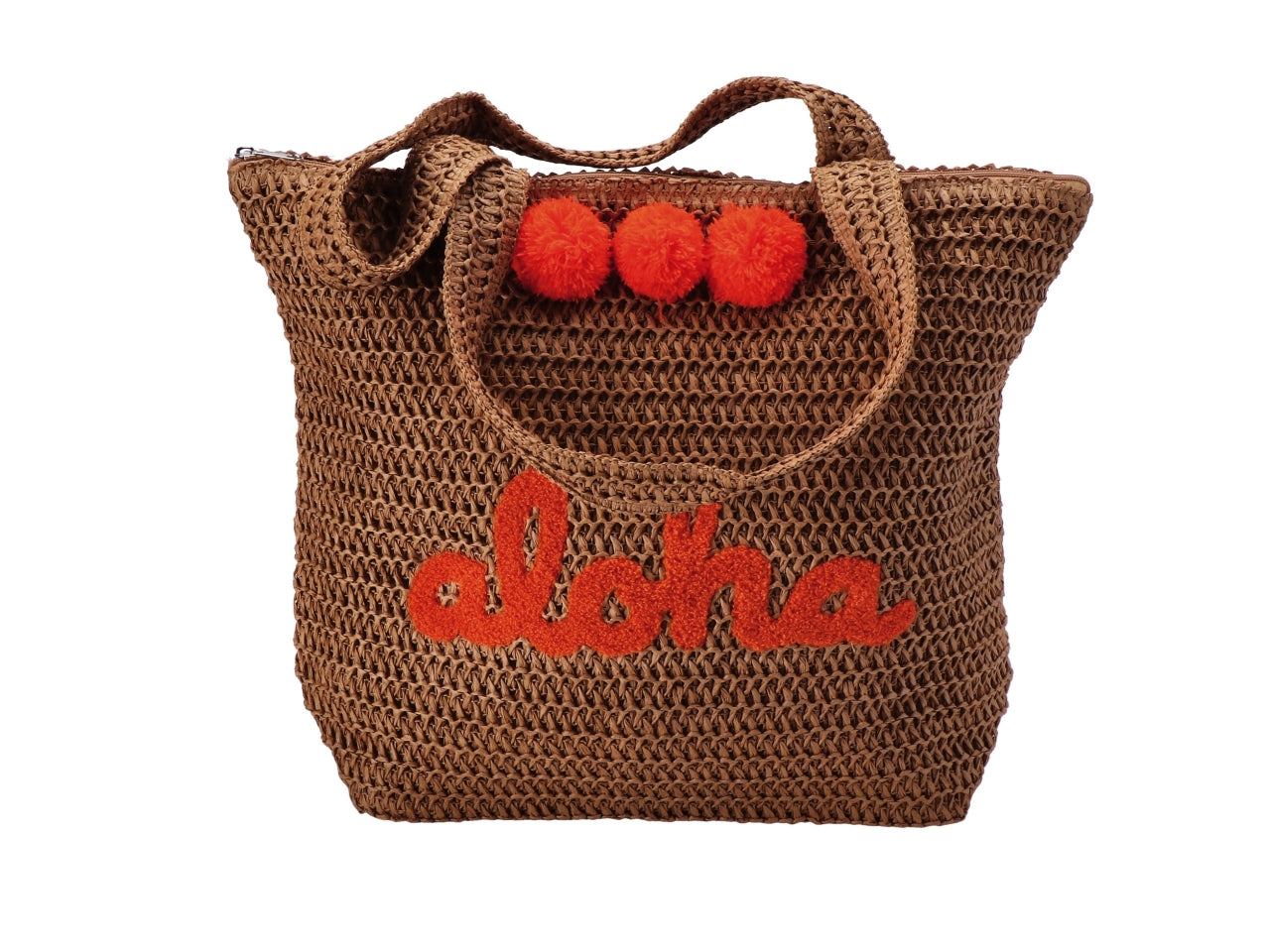 Borsa mare in carta tessile in 3 colori assortiti con pom pom 46x14x38 cm - rox