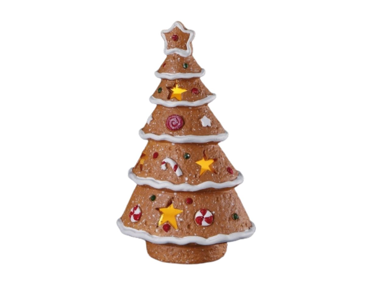 Albero natalizio in ceramica con led cm11x8xh18