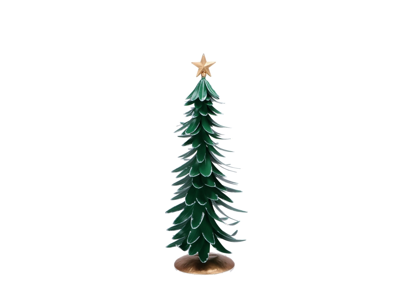 Albero di natale in ferro opaco rosso, verde e bianco 66x19 cm - Ad Trend