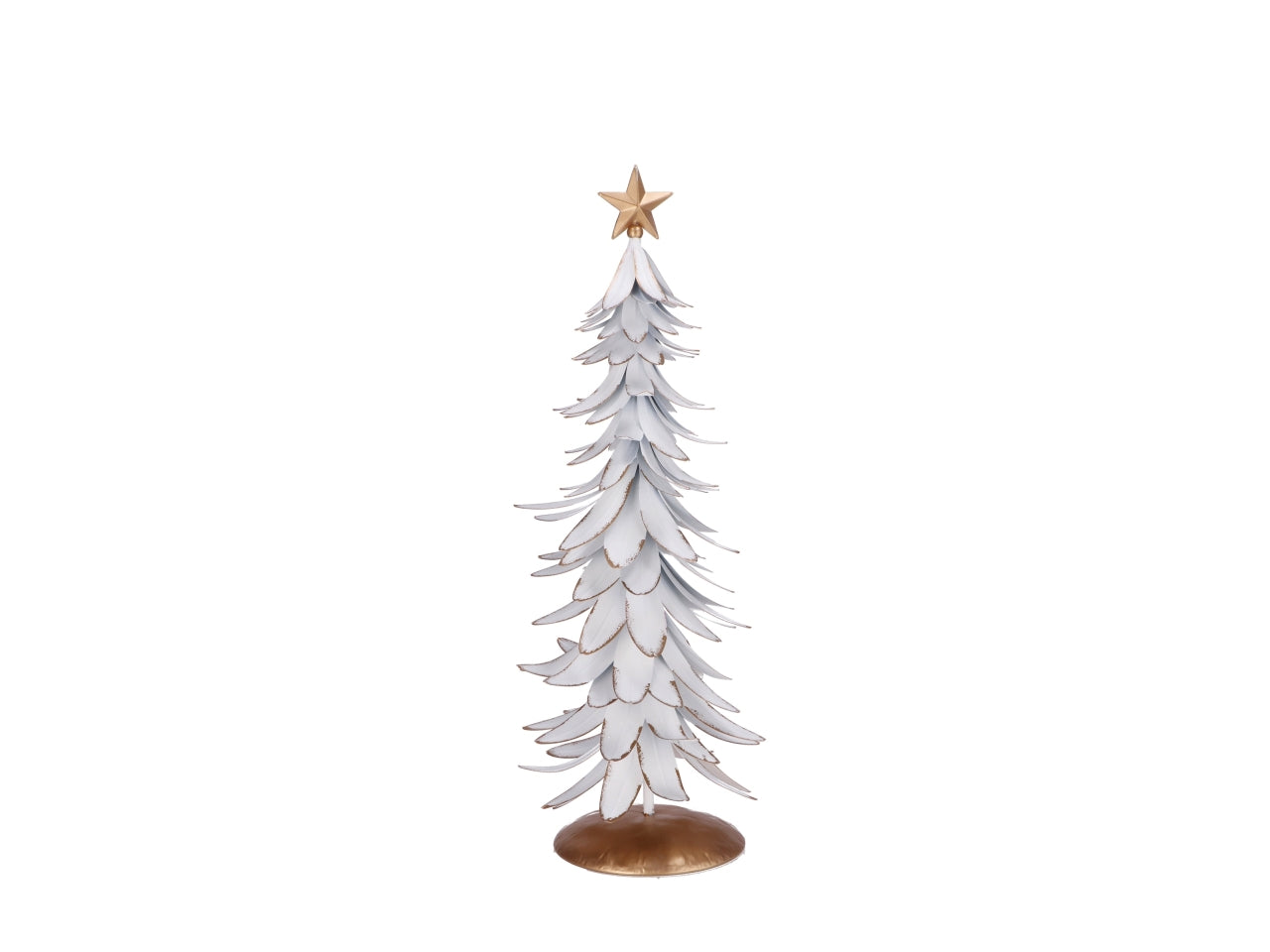 Albero di natale in ferro opaco rosso, verde e bianco 66x19 cm - Ad Trend