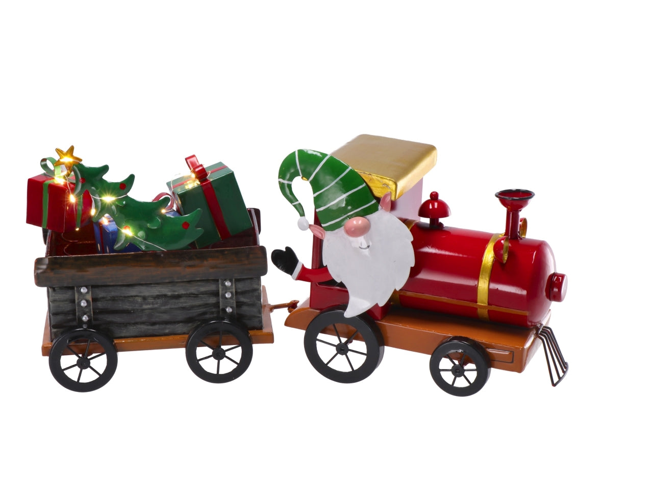 Decorazione natalizia treno in ferro h20/22cm- disponibile in due assortimenti