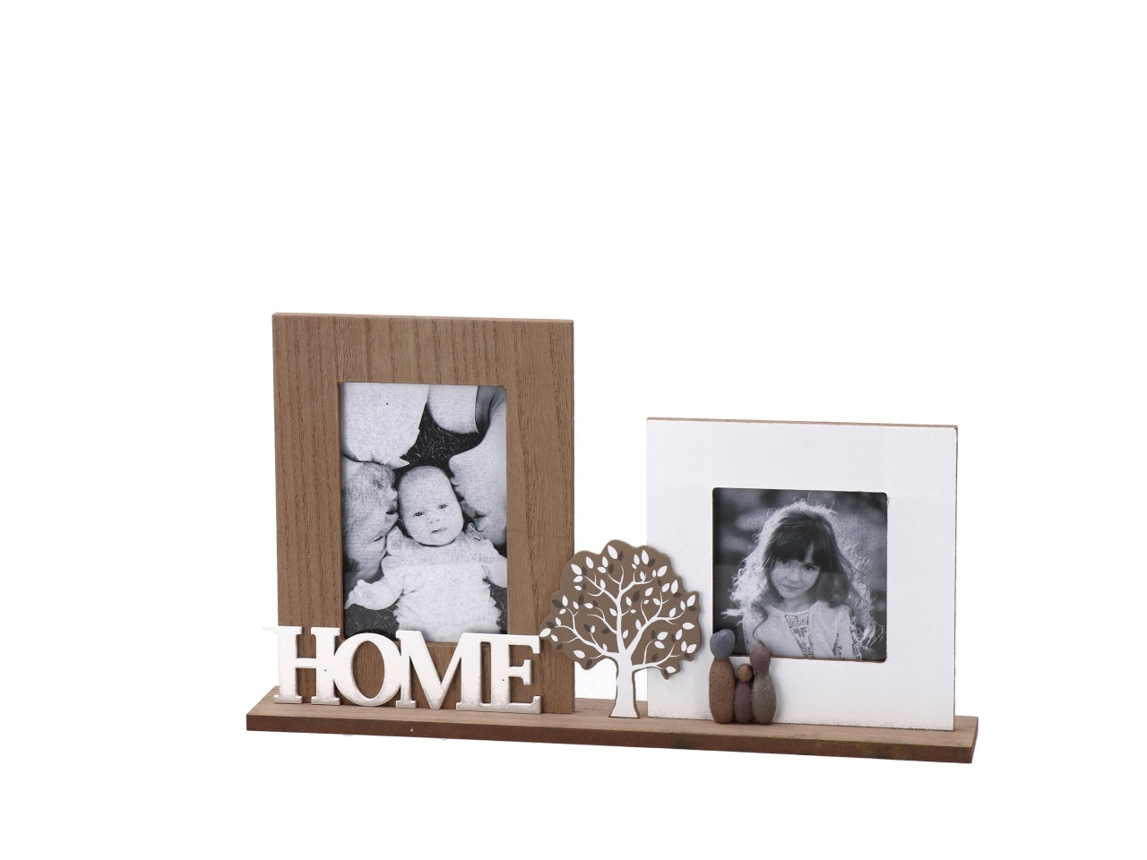 Portafoto "family" in mdf multicolor scandinavo 38x6x22 cm - Star