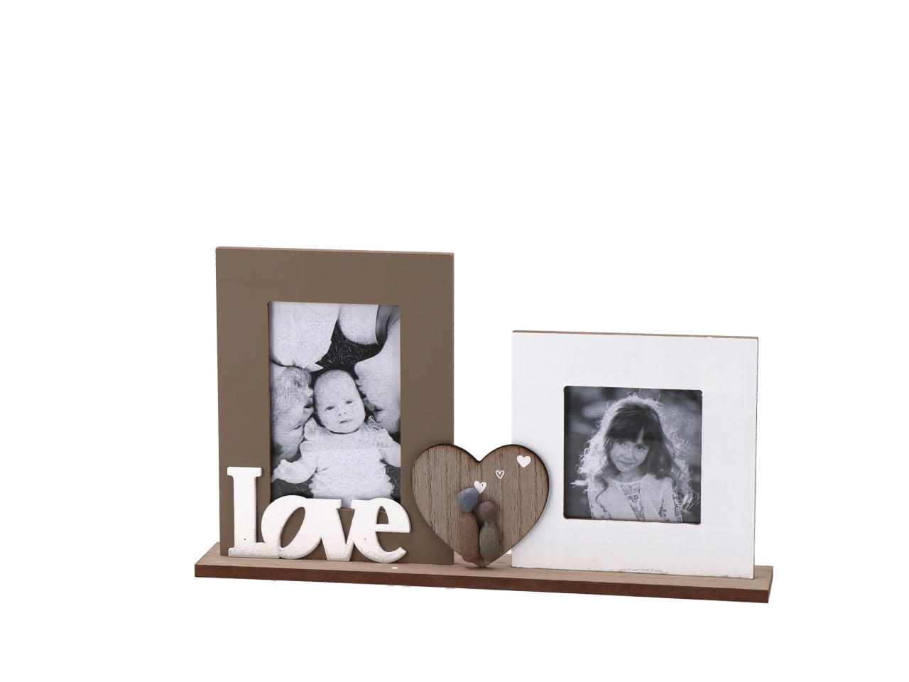 Portafoto "family" in mdf multicolor scandinavo 38x6x22 cm - Star