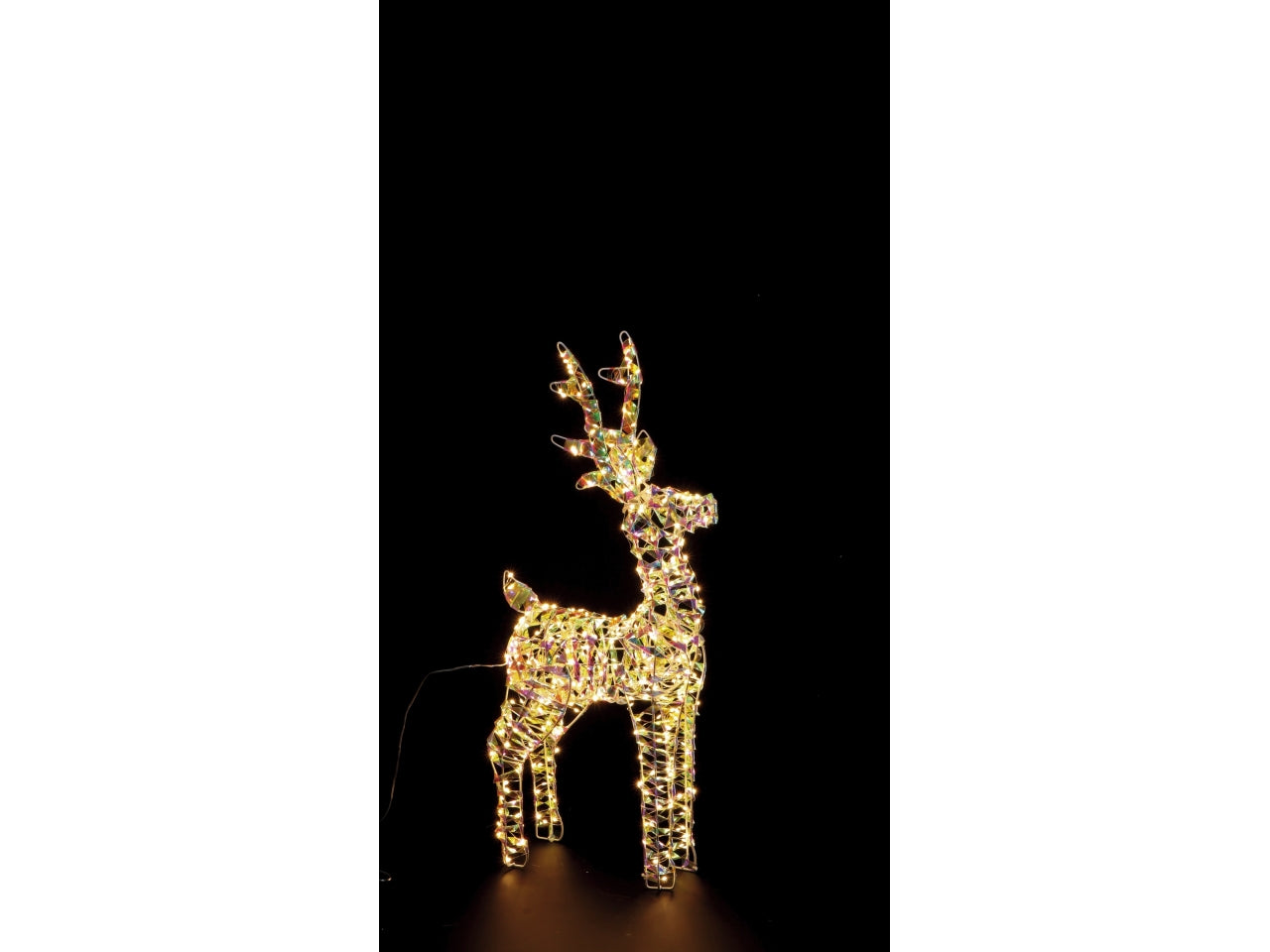 Renna natalizia utilizzabile all'esterno con 400 led