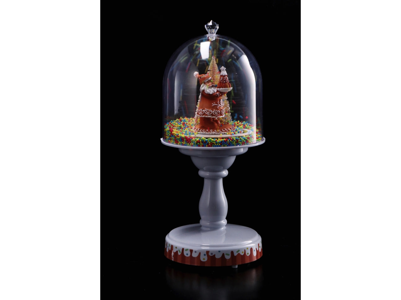 Carillon campana natalizia in plastica con led d.13x31cm