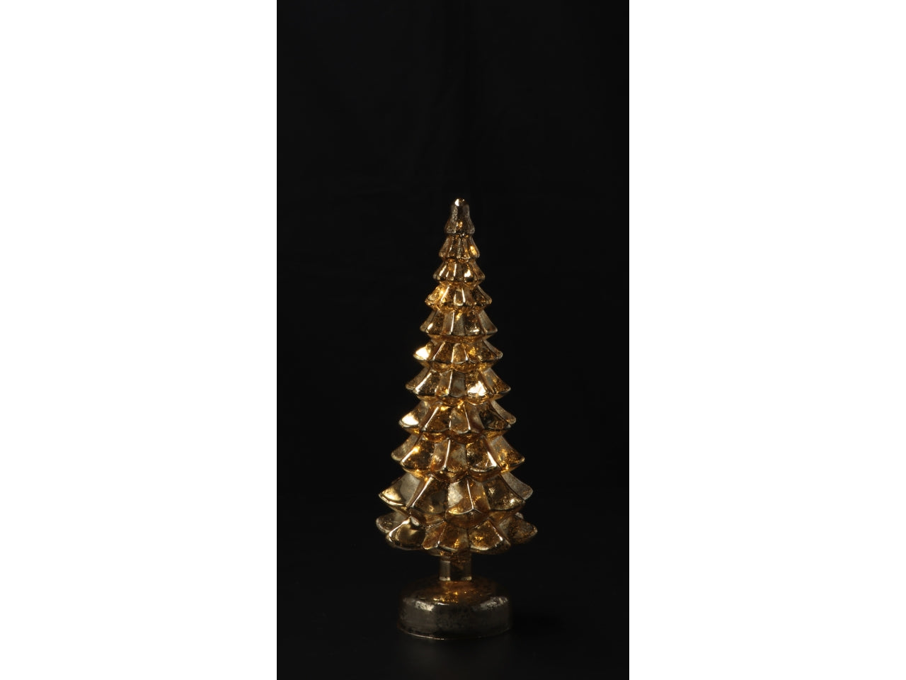 Alberello in vetro con 15 led d.12xh31cm -disponibile in tre colori