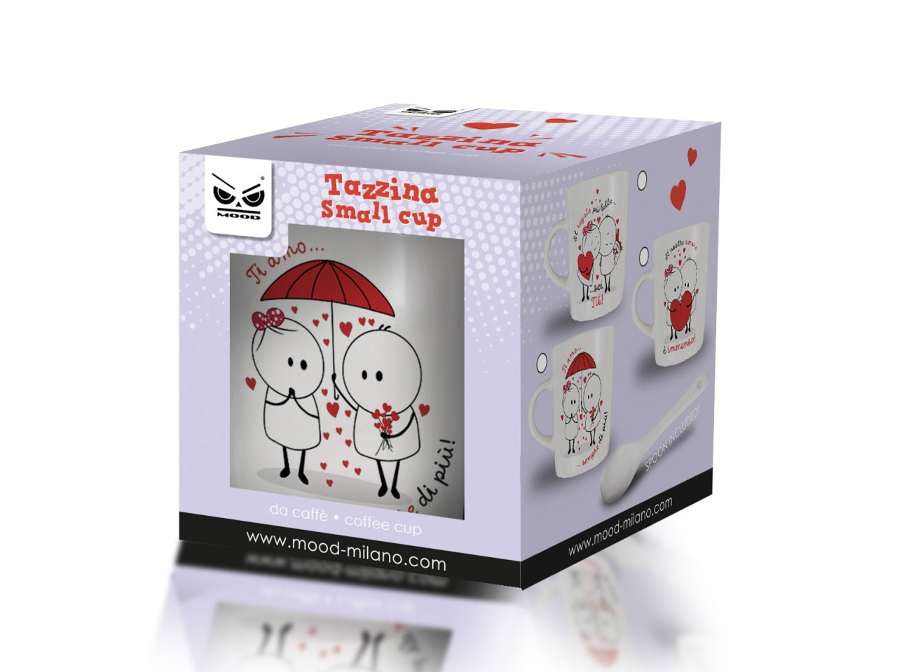 Tazzina da caffe con cucchiaino scratch love