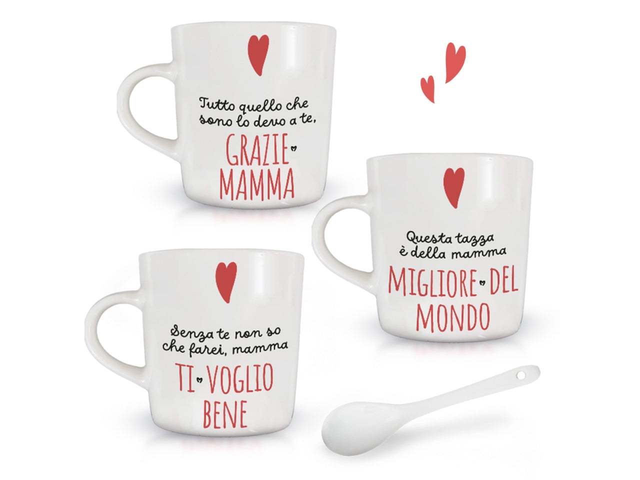 Tazzina da caffe e cucchiaino grazie mamma