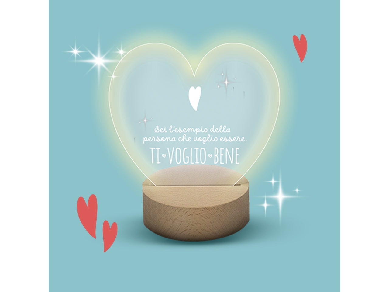 Lampada plexy cuore mamma