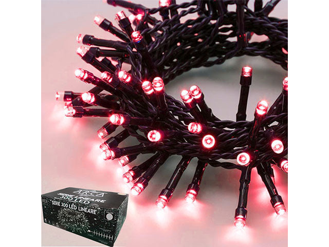 Catena luci 300led rossa u.e.54082