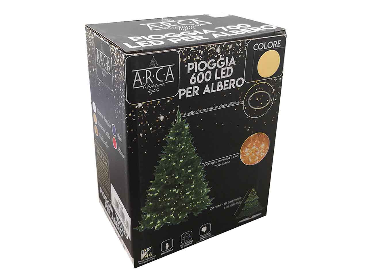 Tenda pioggia 600led bianco freddo uso esterno 54136