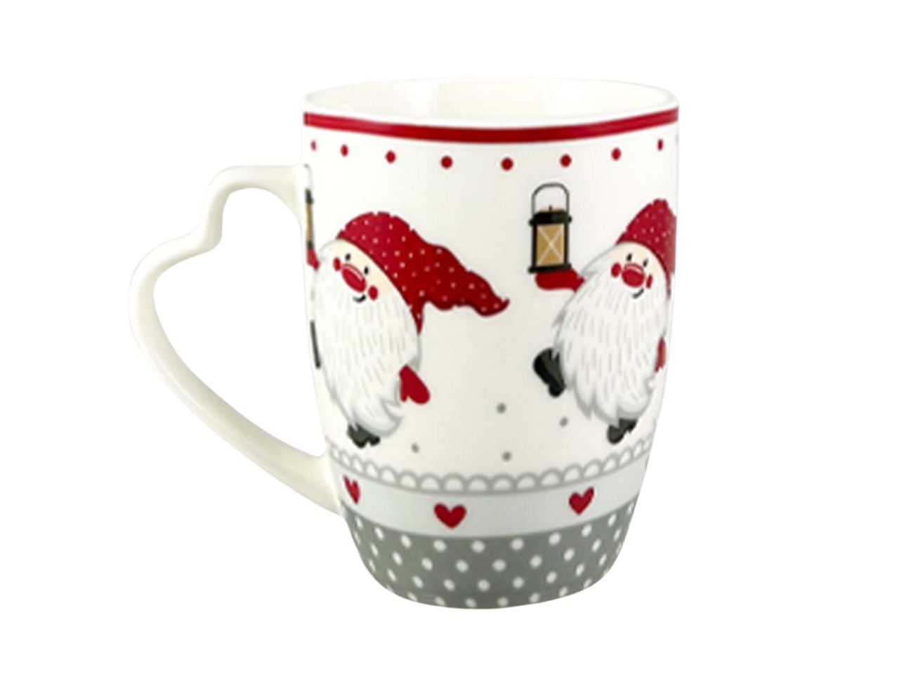 Tazza mug natalizie in ceramica multicolor 34 cl 10,5x8 cm - Arca