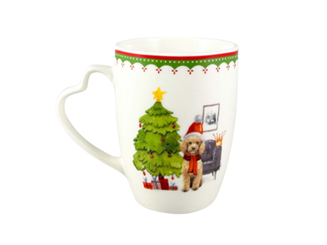 Tazza mug natalizie in ceramica multicolor 34 cl 10,5x8 cm - Arca