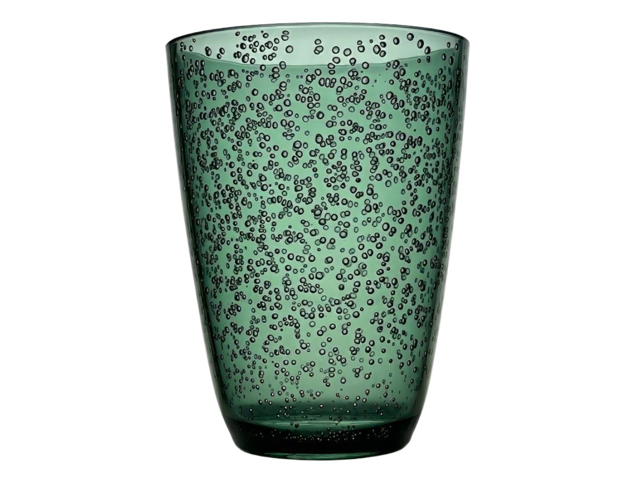 Bicchiere acqua in plastica decoro bolle colore verde, stile Contemporaneo - 8.5x11.5cm - ARCA
