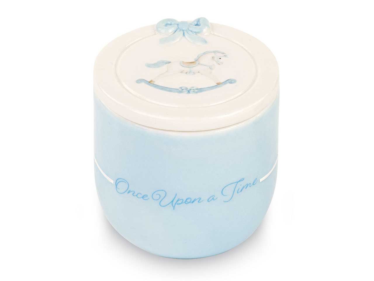 Candela con cavallino colore azzurro