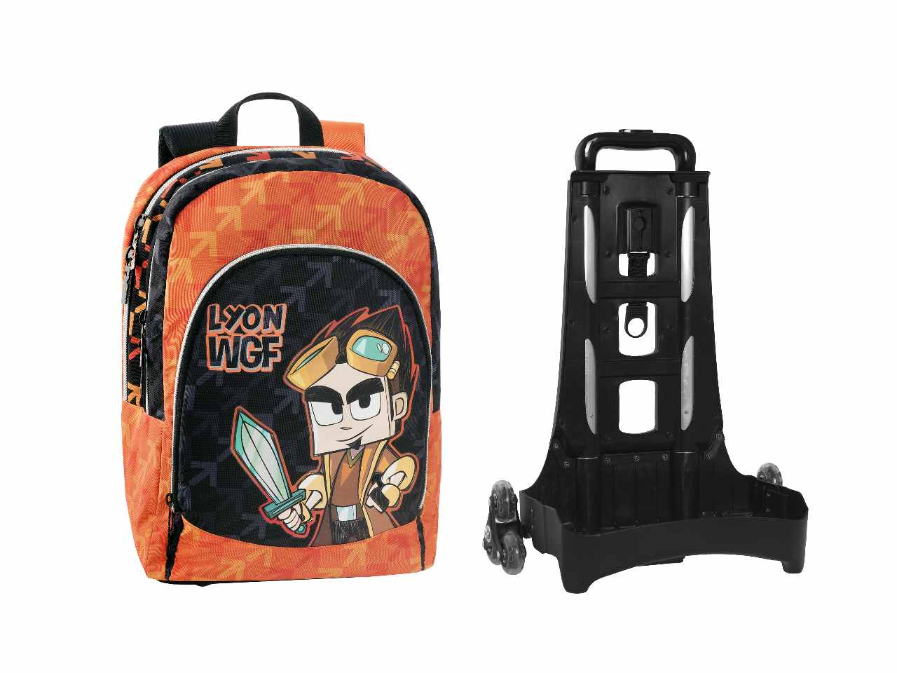 Zaino organizzato trolley staccabile new lyon gamer