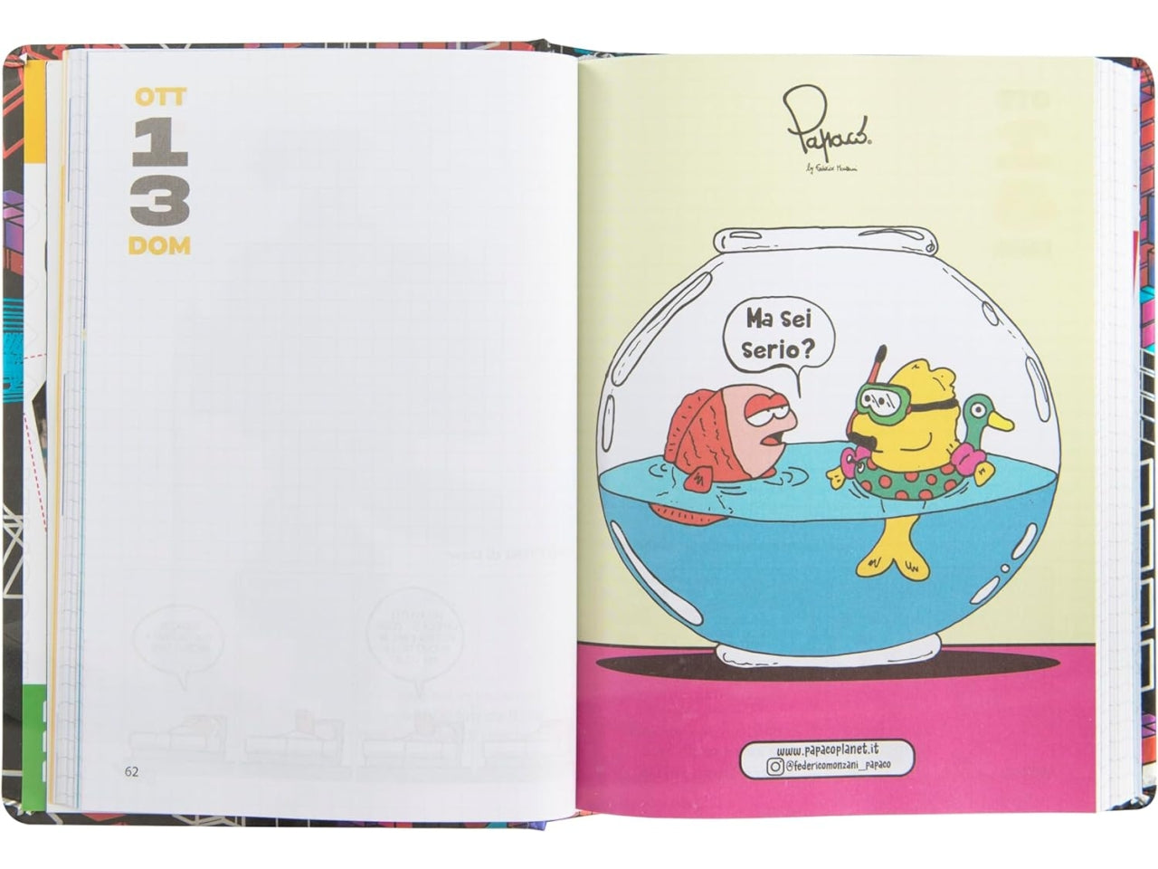 Diario scuola Comix Flash rosso formato standard copertina rigida, anno 2024/25, 13x17,8 cm