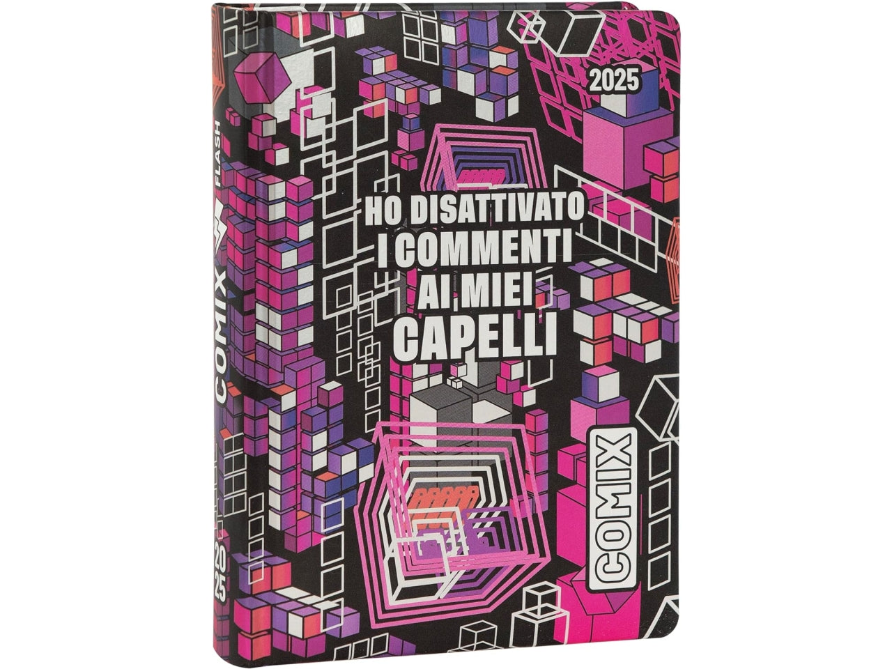 Diario scuola Comix Flash rosa formato standard copertina rigida, anno 2024/25, 13x17,8 cm