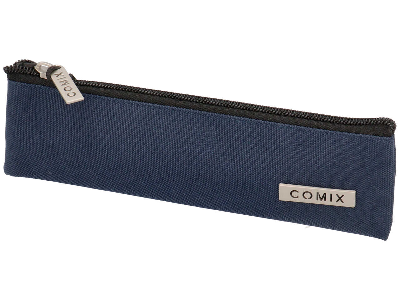 Astuccio a bustina 2 penne monocolore blu, 22x6 cm - Comix