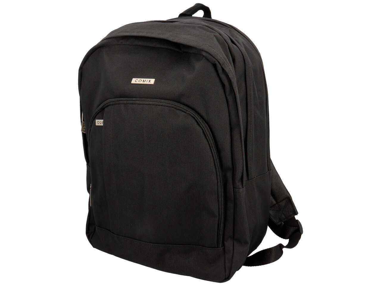 Zaino organizzato monocolore nero 3 scomparti, 31l - Comix