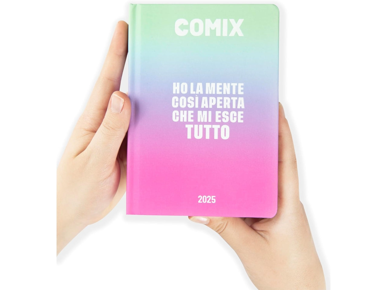 Diario agenda Comix mini 16 mesi con copertina rigida sfumata, anno 2024/25, 11x15,3 cm