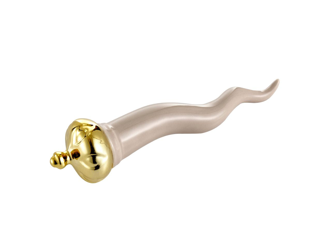 Corno panna corona oro 21cm decoraz ione dipinta a mano in porcellana