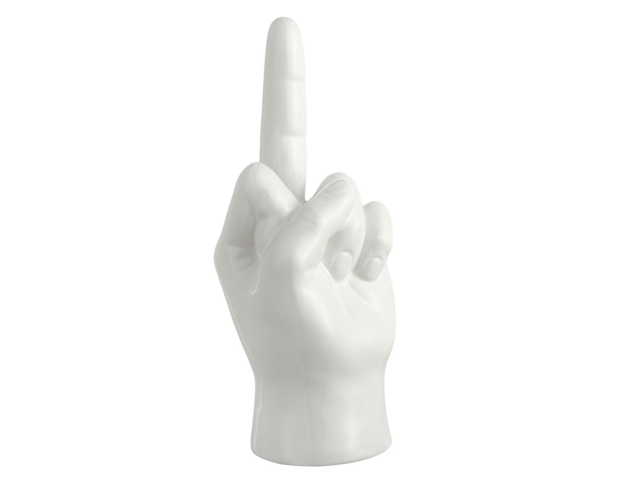 Mano f**k bianca decorazione in ceramica