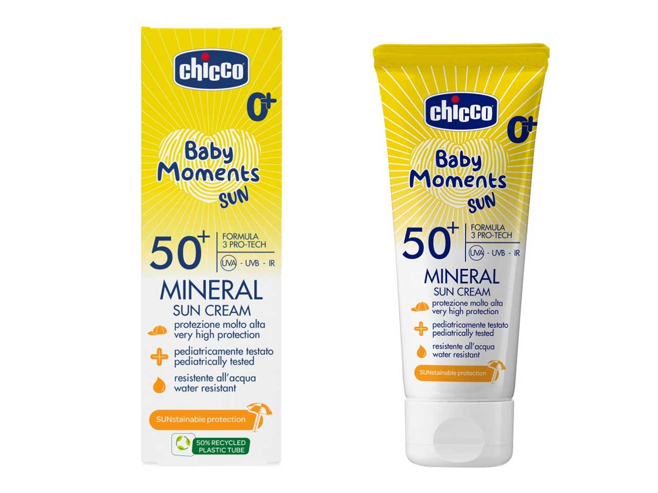 Chicco baby moments sun crema solare mineral spf 50+ - 75ml
