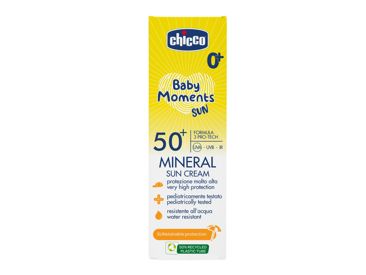 Chicco baby moments sun crema solare mineral spf 50+ - 75ml