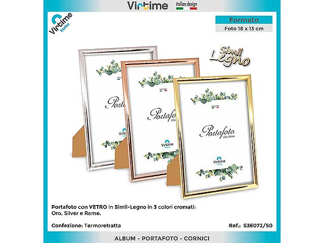 Porta foto abs 13x18cm cromata s36072/50