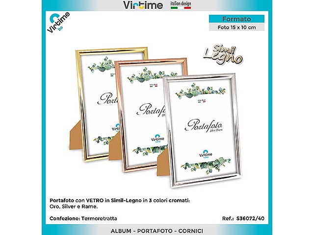 Porta foto abs 10x15cm cromata s36072/40
