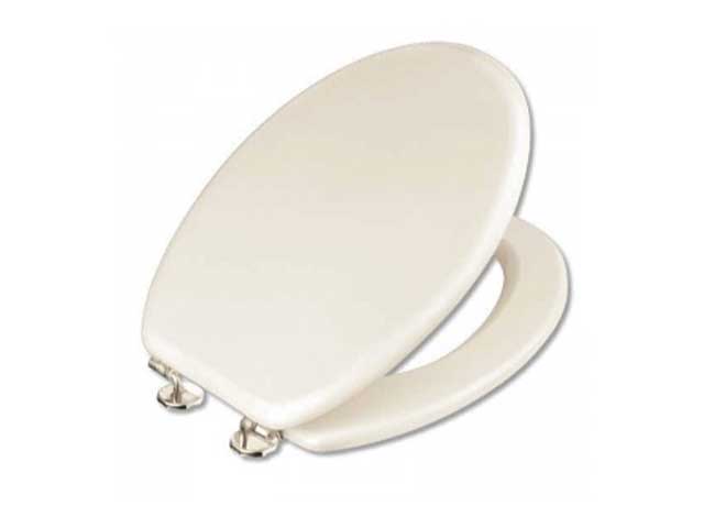 Copriwater in legno bianco 38x46 cm, diametro foro 22 cm - Virtime