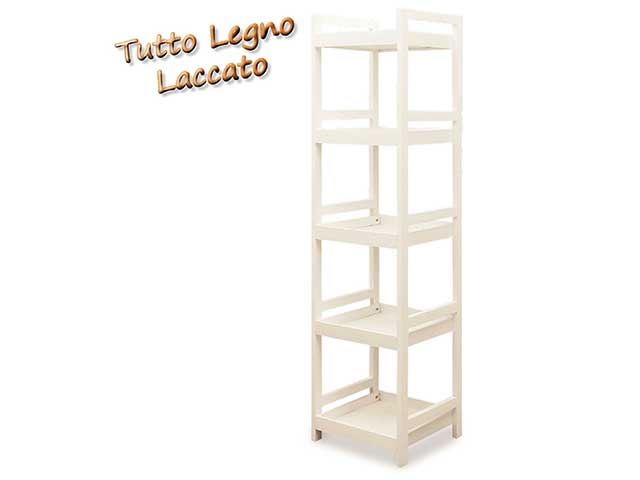 Scaffale legno bianco 5 ripiani s33552/00