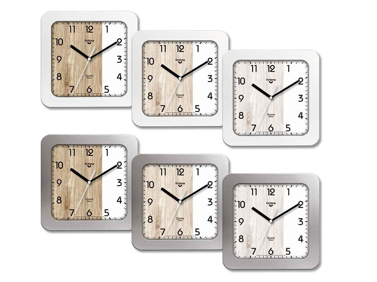 Orologio da parete in abs 23x23x4cm con movimento silenzioso