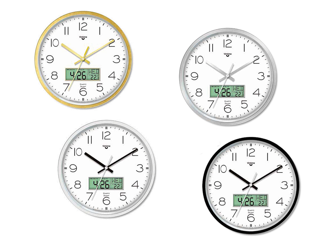 Orologio da parete in abs diametro 35cm con movimento silenzioso
