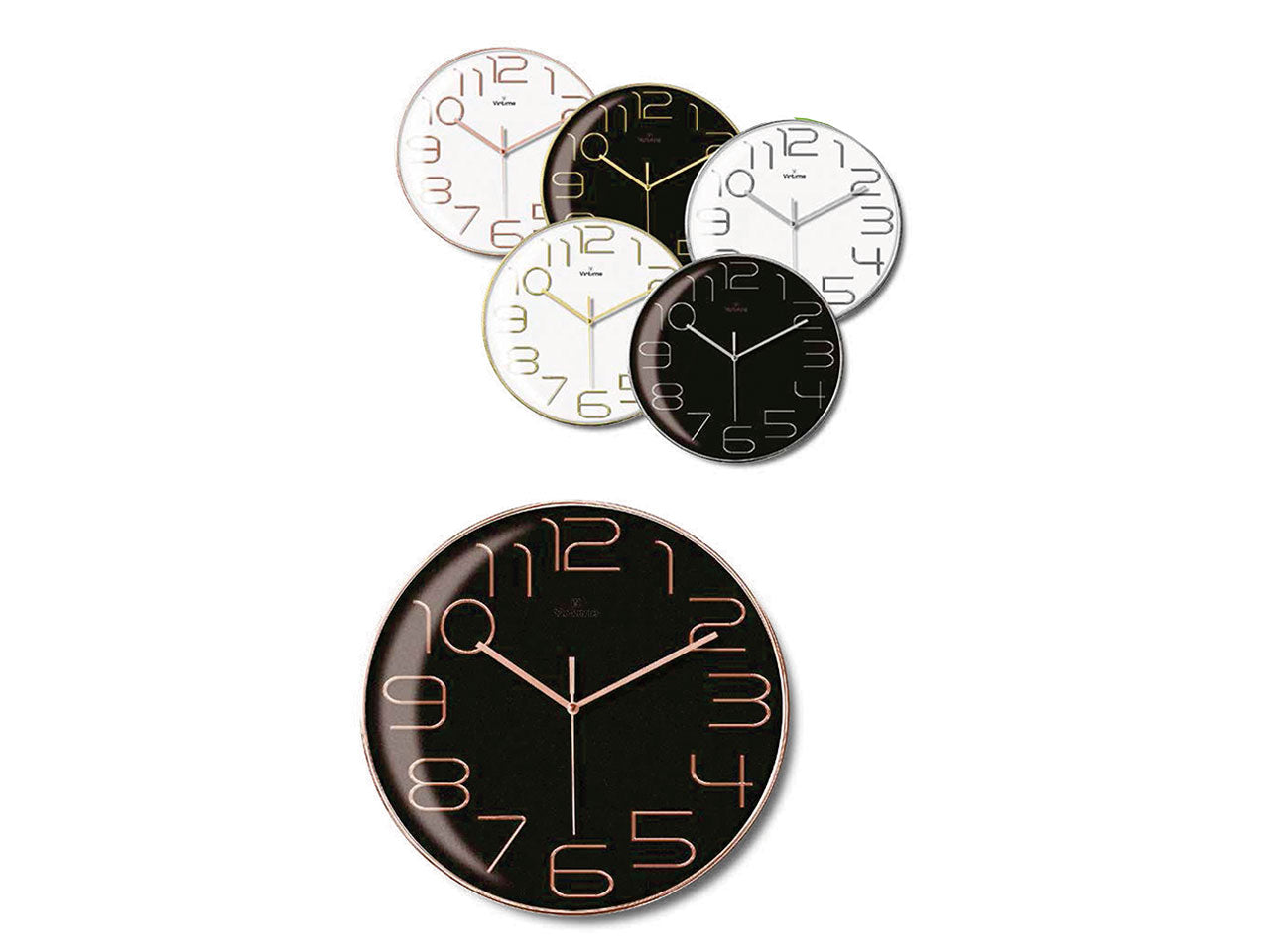 Orologio da parete d.30,5cm 6 design assortiti