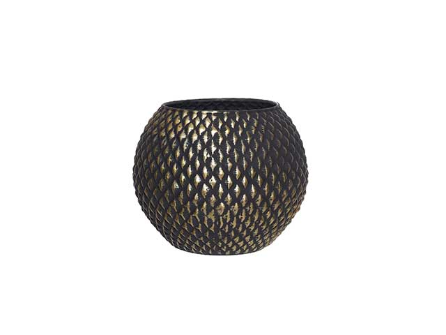 L.seta sfera d20cm nero/oro 146/0904