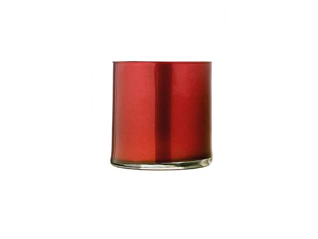 L.metal glitesta di vaso h12 d12 rosso150/2902
