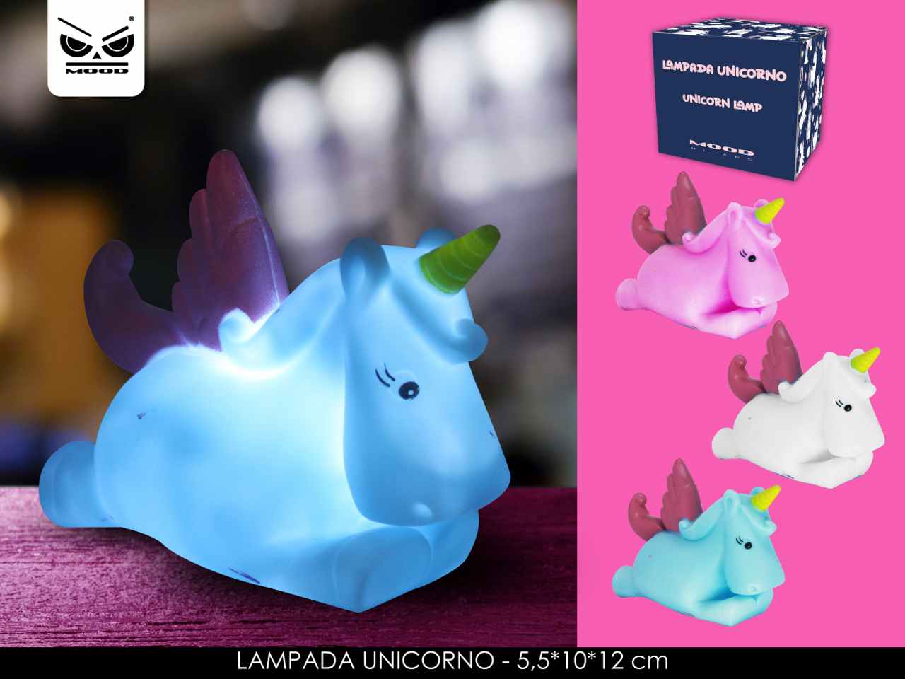 Lampada notte unicorno