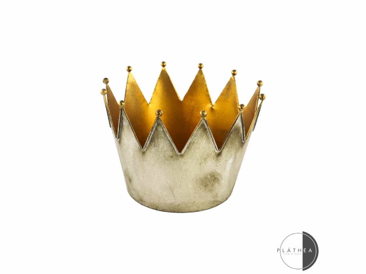 Corona argento/ oro d.25x25cm in metallo