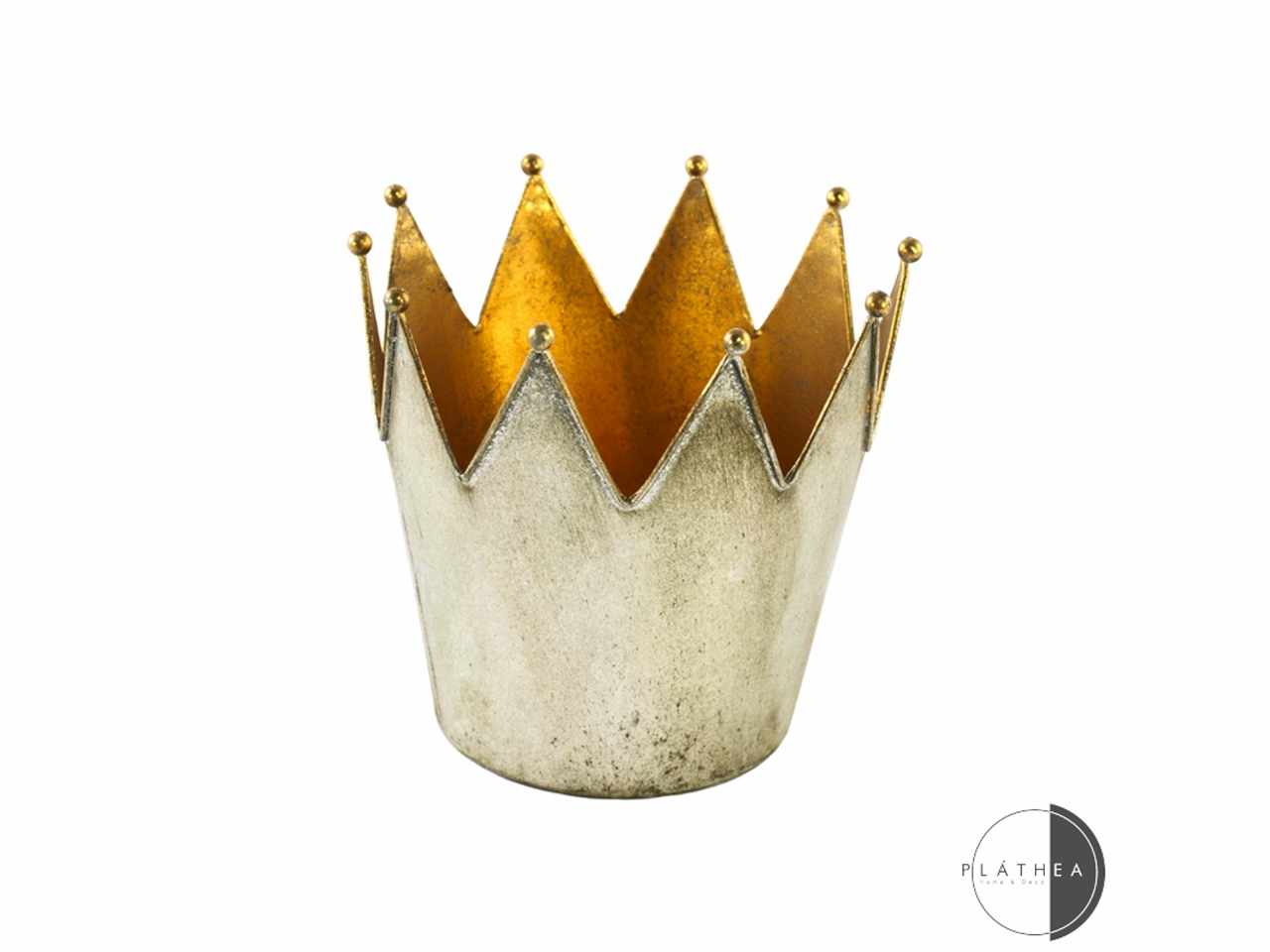 Corona argento/ oro d.18x17cm in metallo