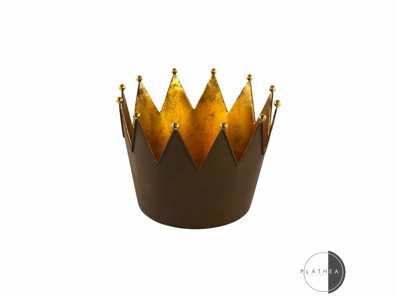 Corona ruggine/ oro d.20x20cm in metallo