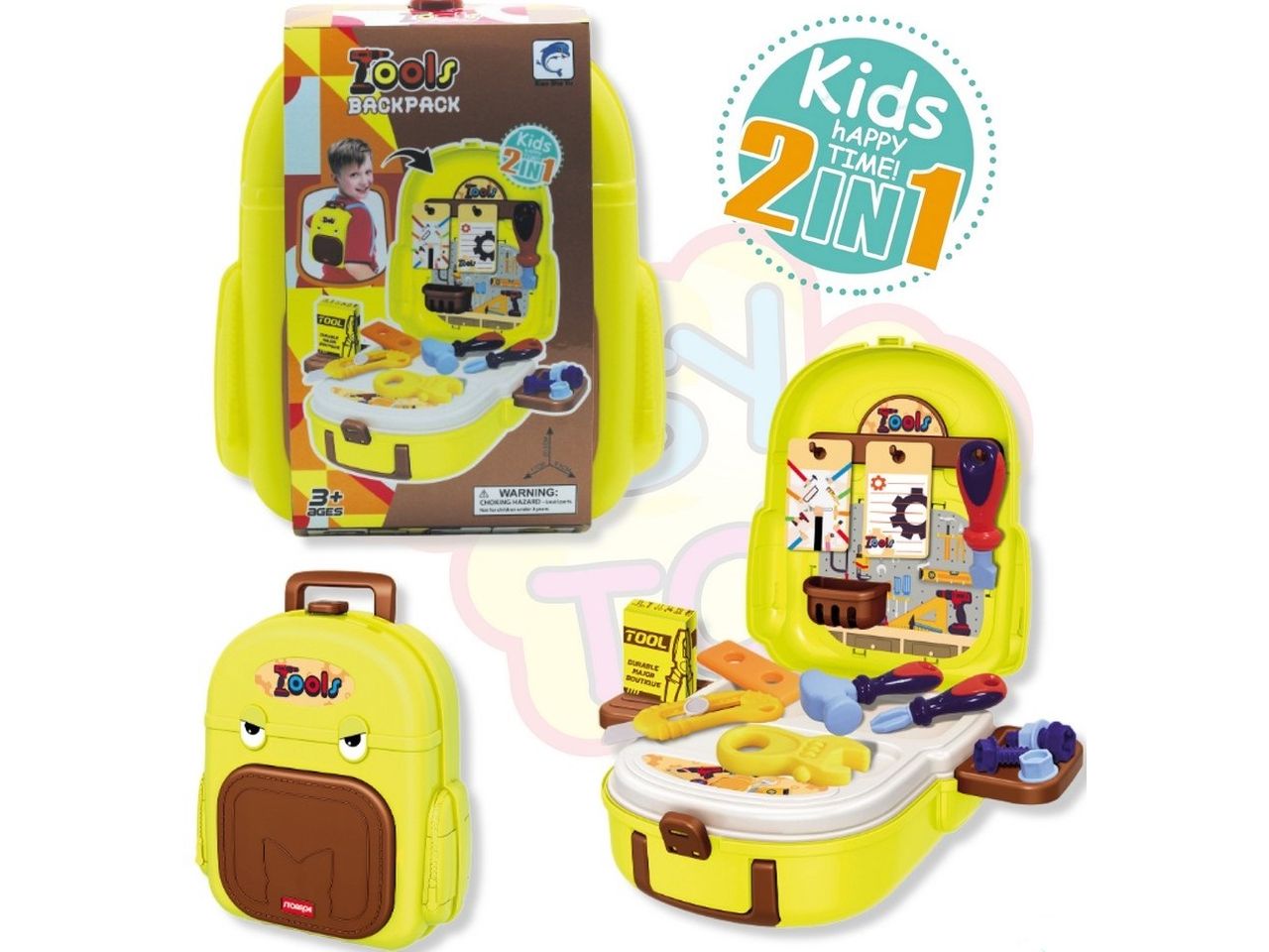 Zainetto con accessori da falegname