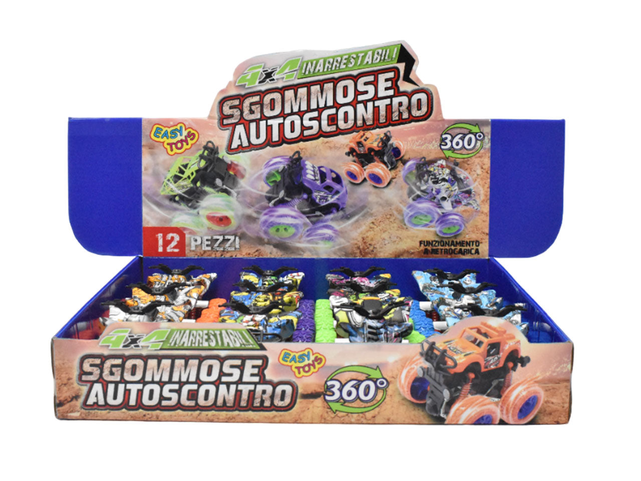 Sgommose autoscontro 12 pezzi assortiti
